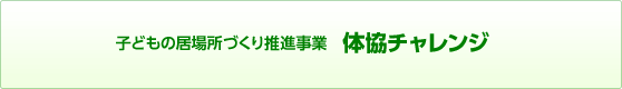子どもの居場所づくり推進事業　体協チャレンジ